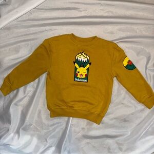 Pokemon Pikachu Mustard Yellow Long Sleeve Sweatshirt Child XS Unisex Great Gift